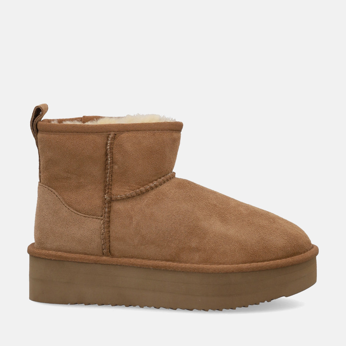 SHEEPSKIN SHORT BOOTS PLATFORM