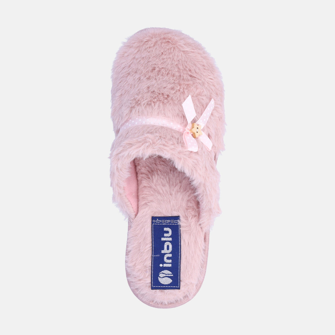 Pantofole calde con fiocco