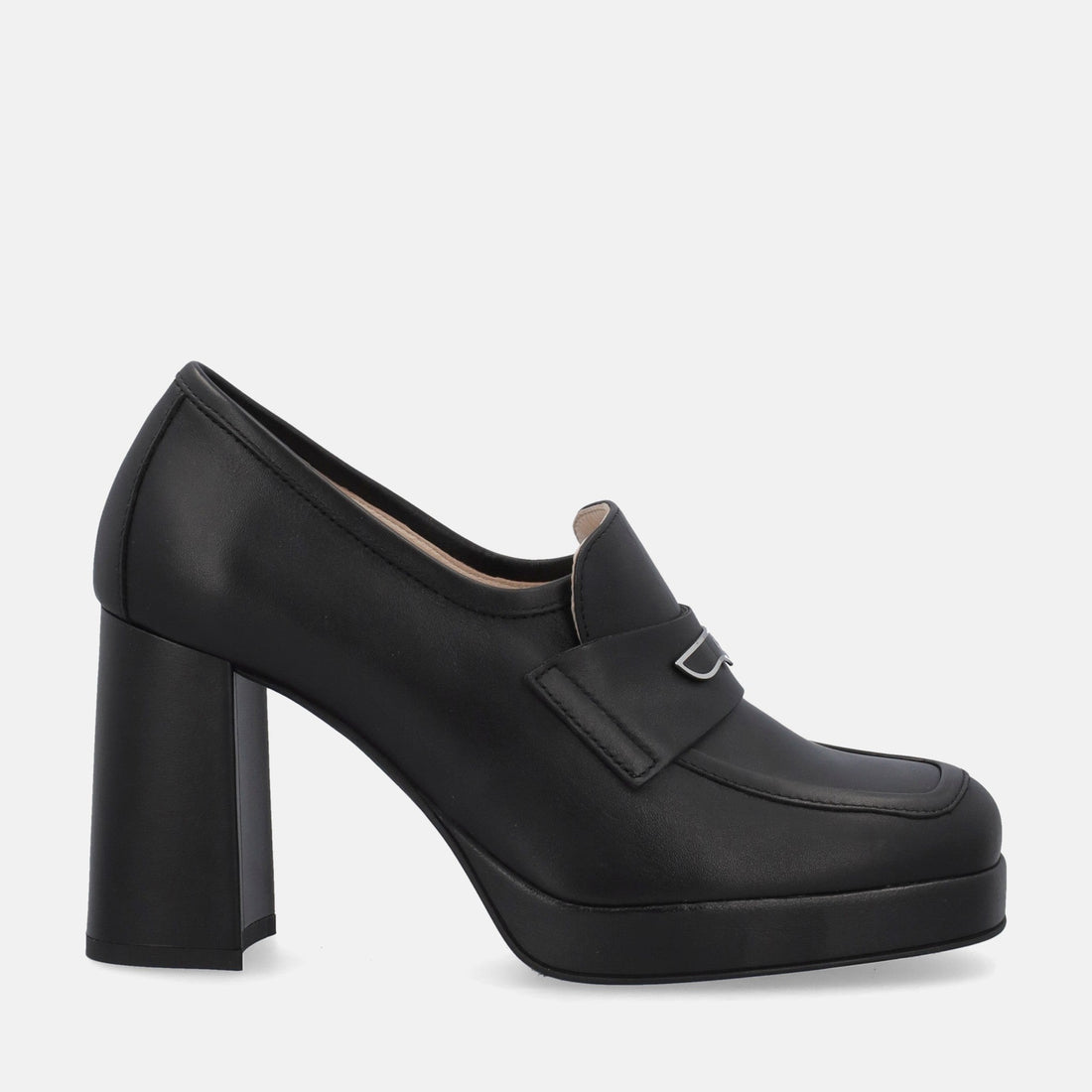 NERO GIARDINI MOCASSINI CON TACCO – Che 48! - Main Image