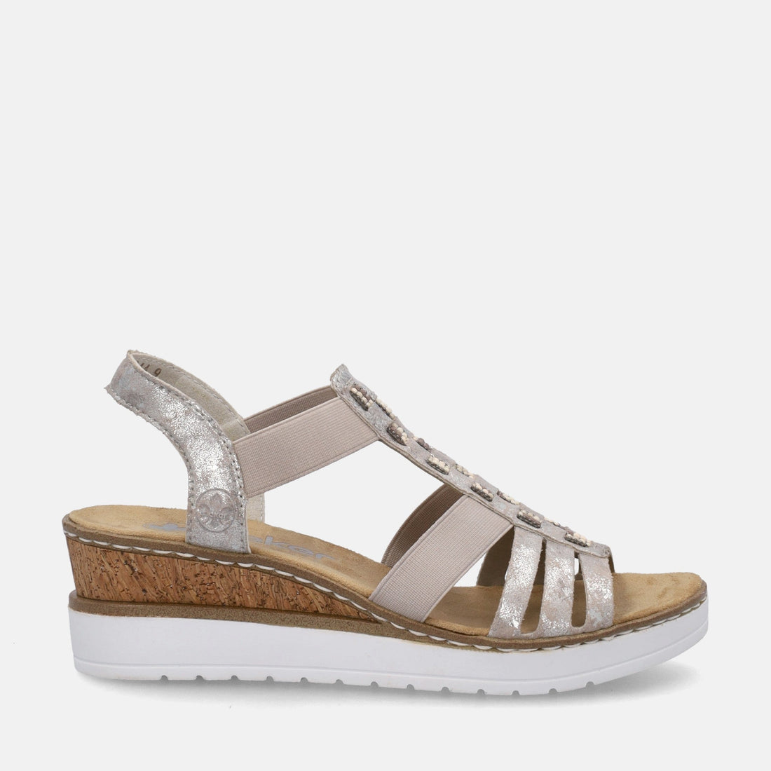 Sandali Sintetici Rieker Rieker Sandali 624H6-81 Bianco Sandali Con Tacco Medio Sandali Sintetici Rieker Rieker Sandali 624H6-81 Bianco Sandali Con Tacco Medio