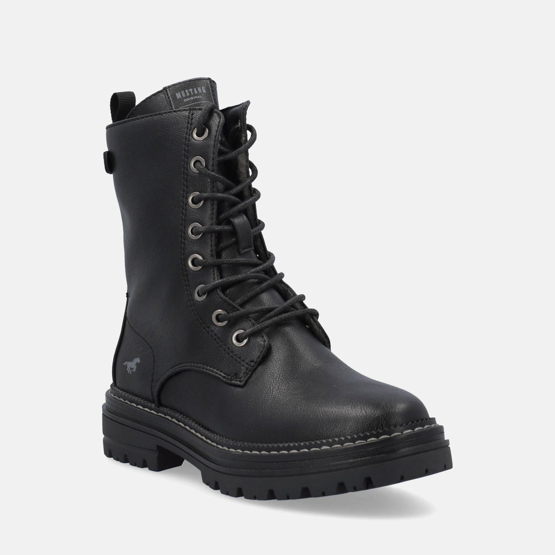Mustang Stivaletti Donna Con Lacci Plateau Trapuntati A Rombo 1398-516 Mustang Stivaletti Donna Con Lacci Plateau Trapuntati A Rombo 1398-516