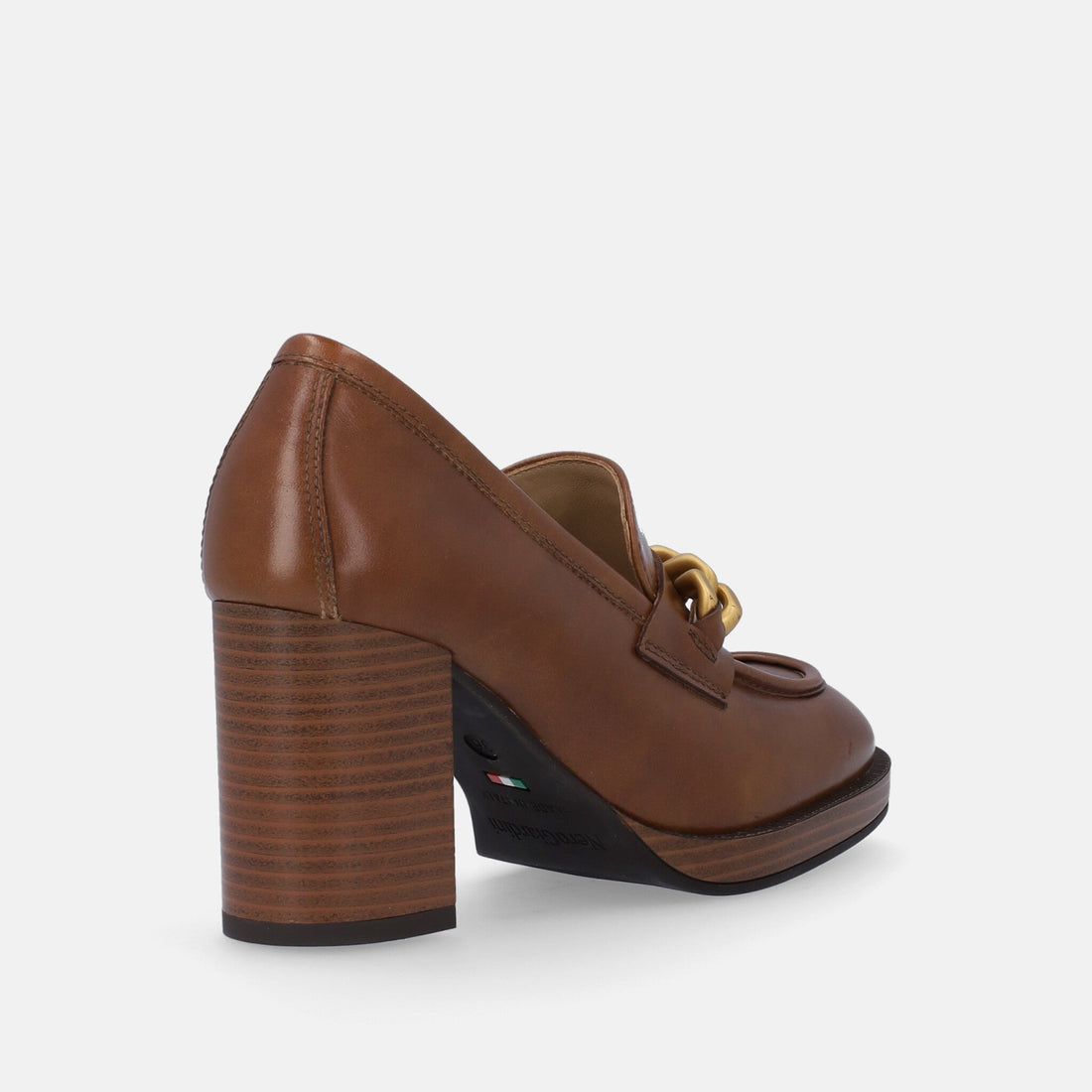 NERO GIARDINI MOCASSINI CON TACCO