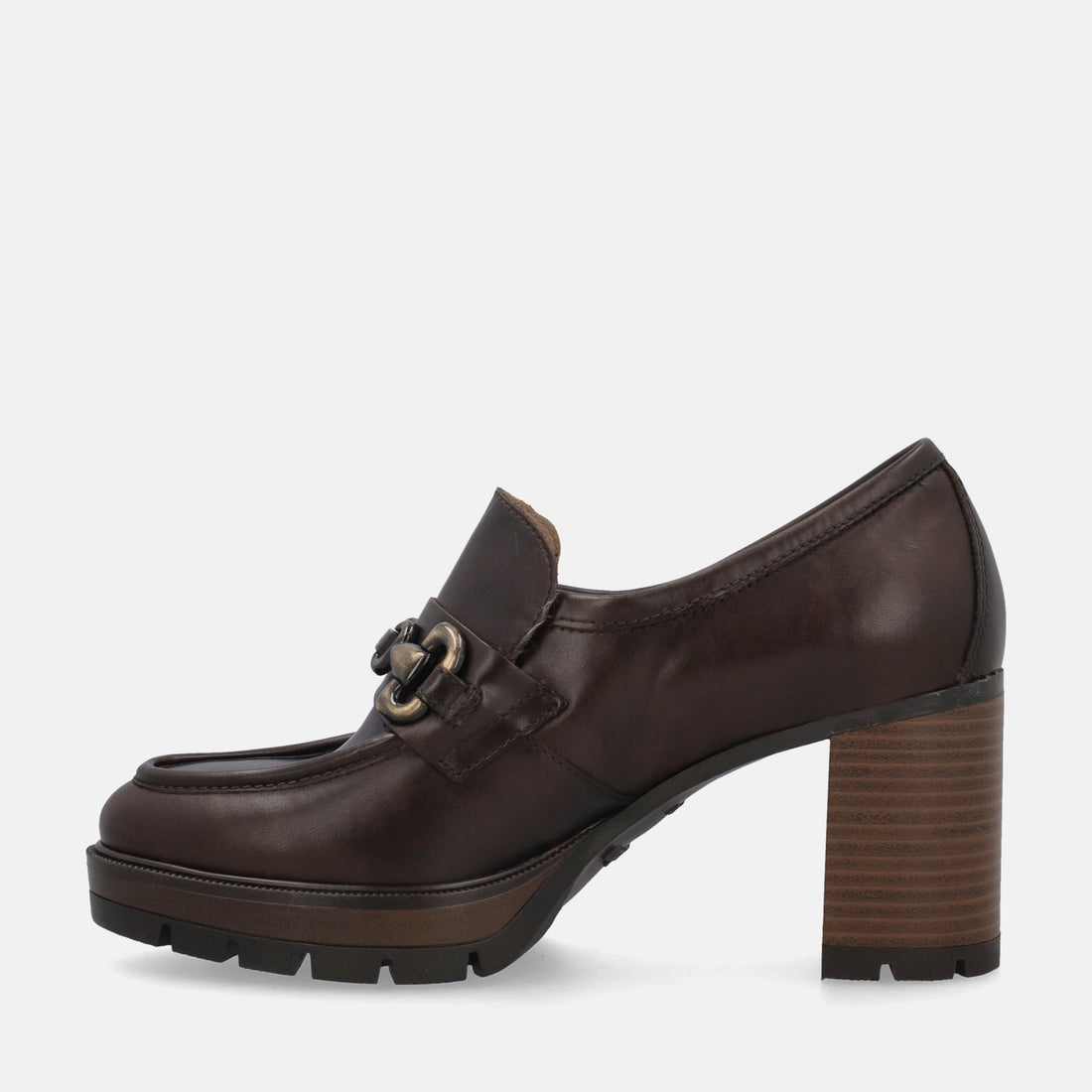 NERO GIARDINI MOCASSINI CON TACCO