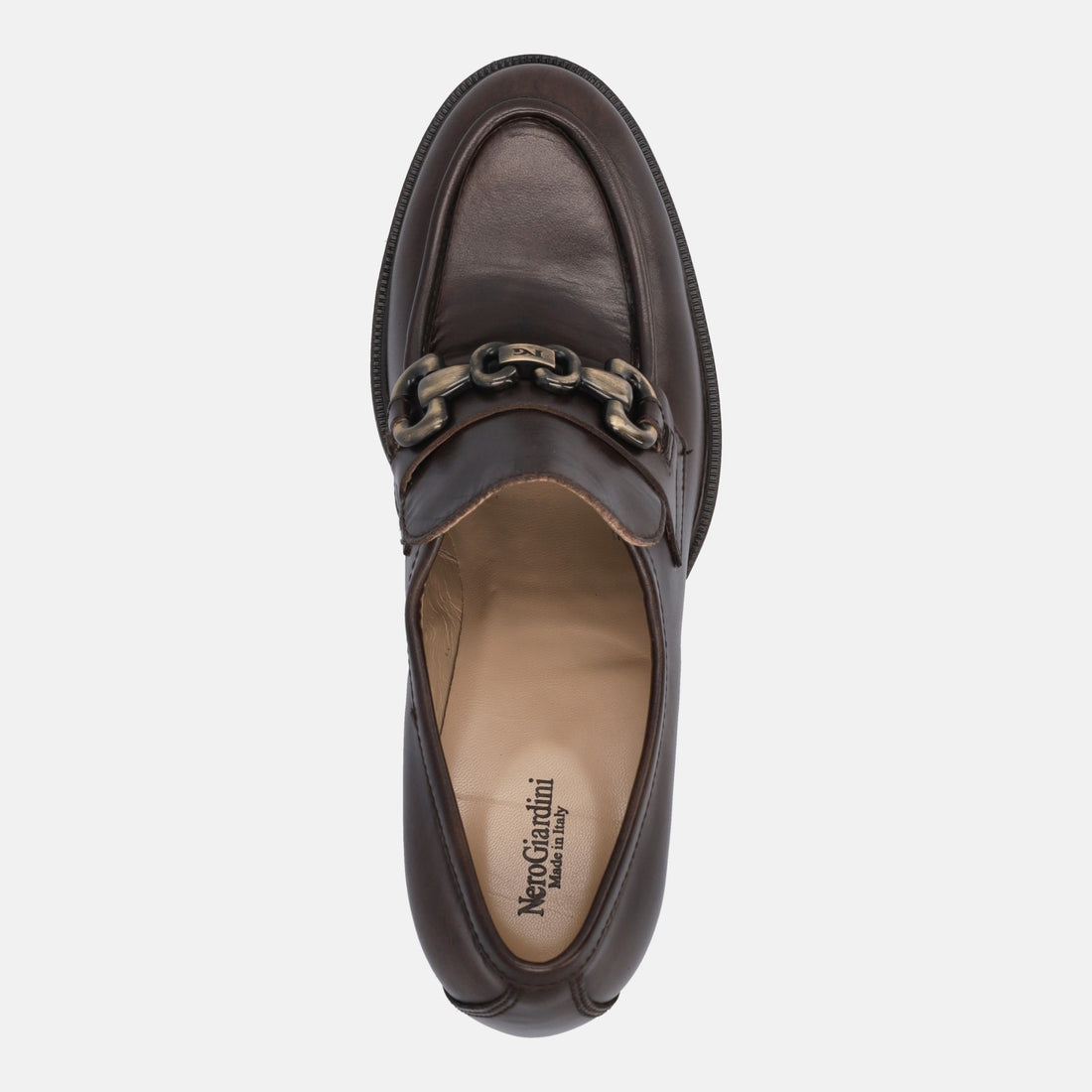 NERO GIARDINI MOCASSINI CON TACCO
