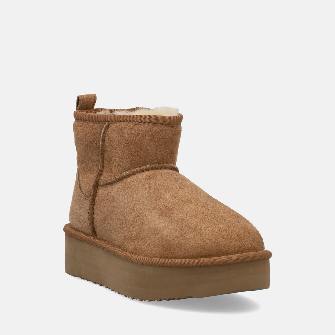 SHEEPSKIN SHORT BOOTS PLATFORM