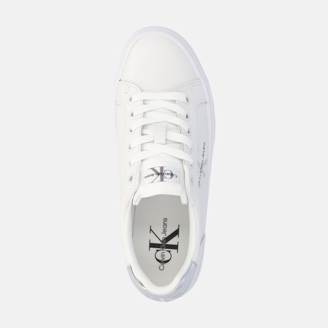 CALVIN KLEIN VULC FLATF LACEUP LTH REFL