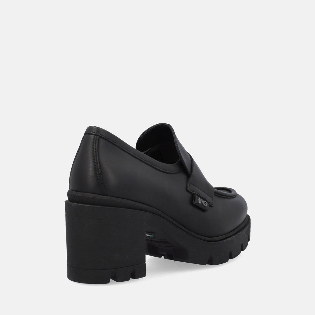 NERO GIARDINI MOCASSINI CON TACCO