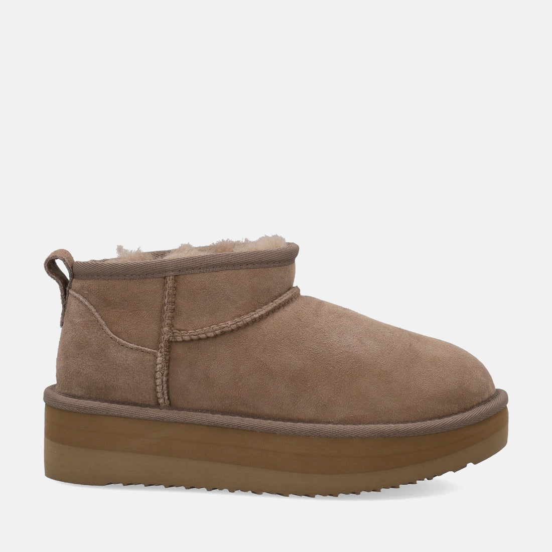 SHEEPSKIN SHORT BOOTS PLATFORM